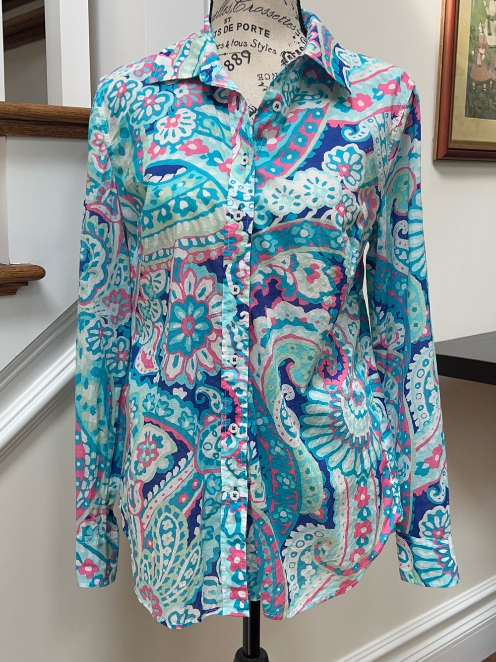 Talbots summer button down